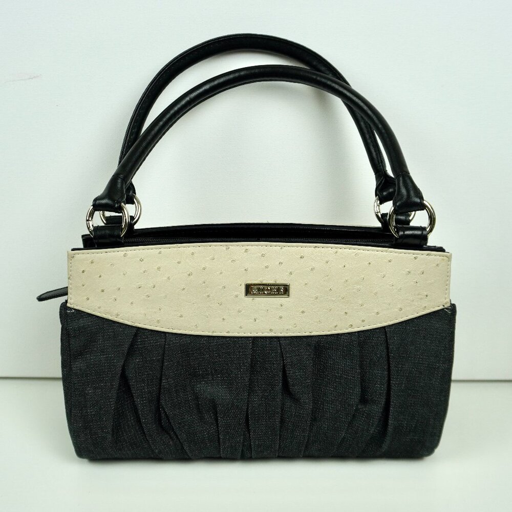 Miche Classic Shell Women Hand Bag "Deniece" Retired Dark Denim Ostrich Leather